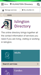Mobile Screenshot of directory.islington.gov.uk