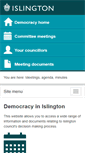 Mobile Screenshot of democracy.islington.gov.uk