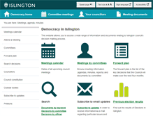 Tablet Screenshot of democracy.islington.gov.uk